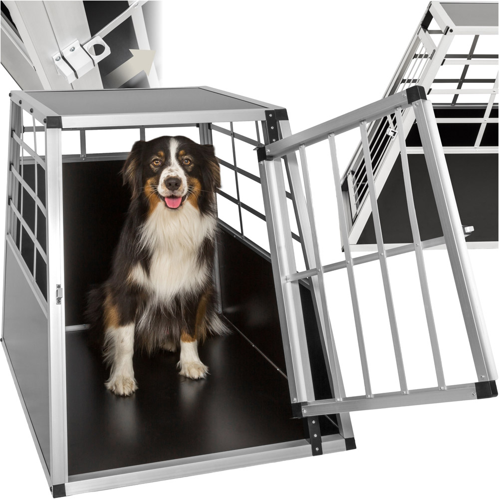 tectake Black Dog Crate 90 x 65cm Image 2