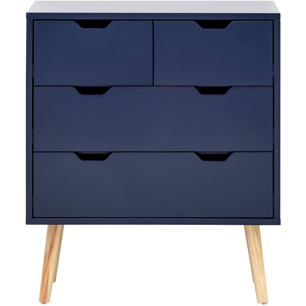 GFW Nyborg 4 Drawer Nightshadow Blue Chest of Drawers Image 2