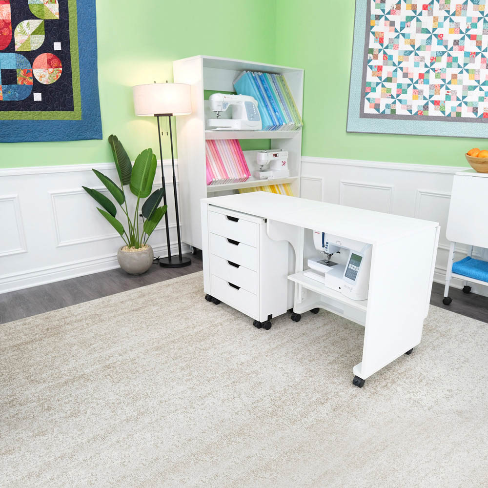 Arrow Cabinets Laverne and Shirley 451 4 Drawer White Fold-Away Sewing Cabinet Image 9