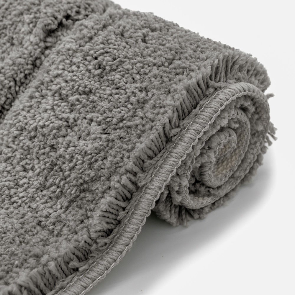 Mayfair Grey Micro Fibre Bath Mat Set Image 5