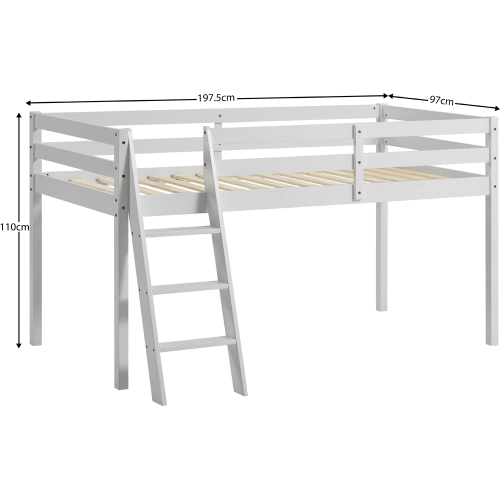 VIDA DESIGNS Sydney Single White Bunk Bed with Foam Mattress Image 9