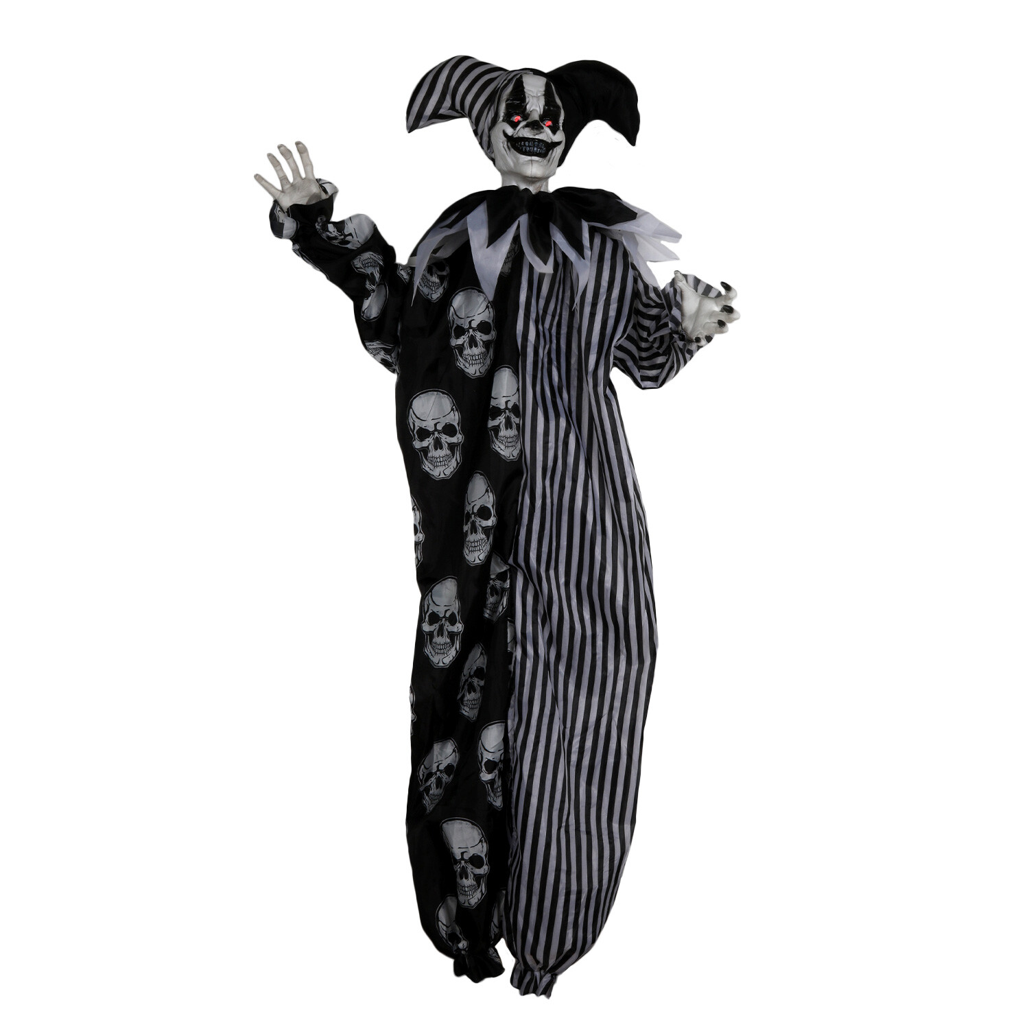 Hanging Animated Spooky Clown - Black Image 1