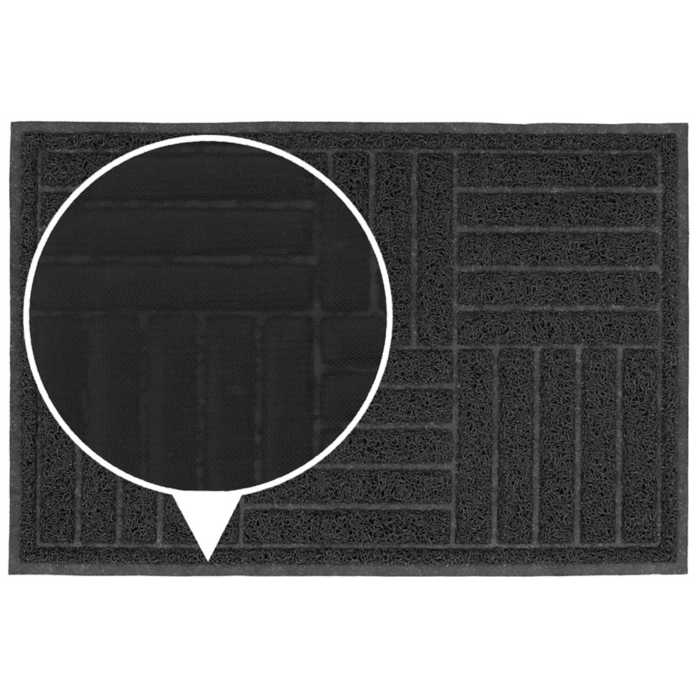 JVL Grey Square Mud Grabber Scraper Doormat 40 x 60cm Image 6