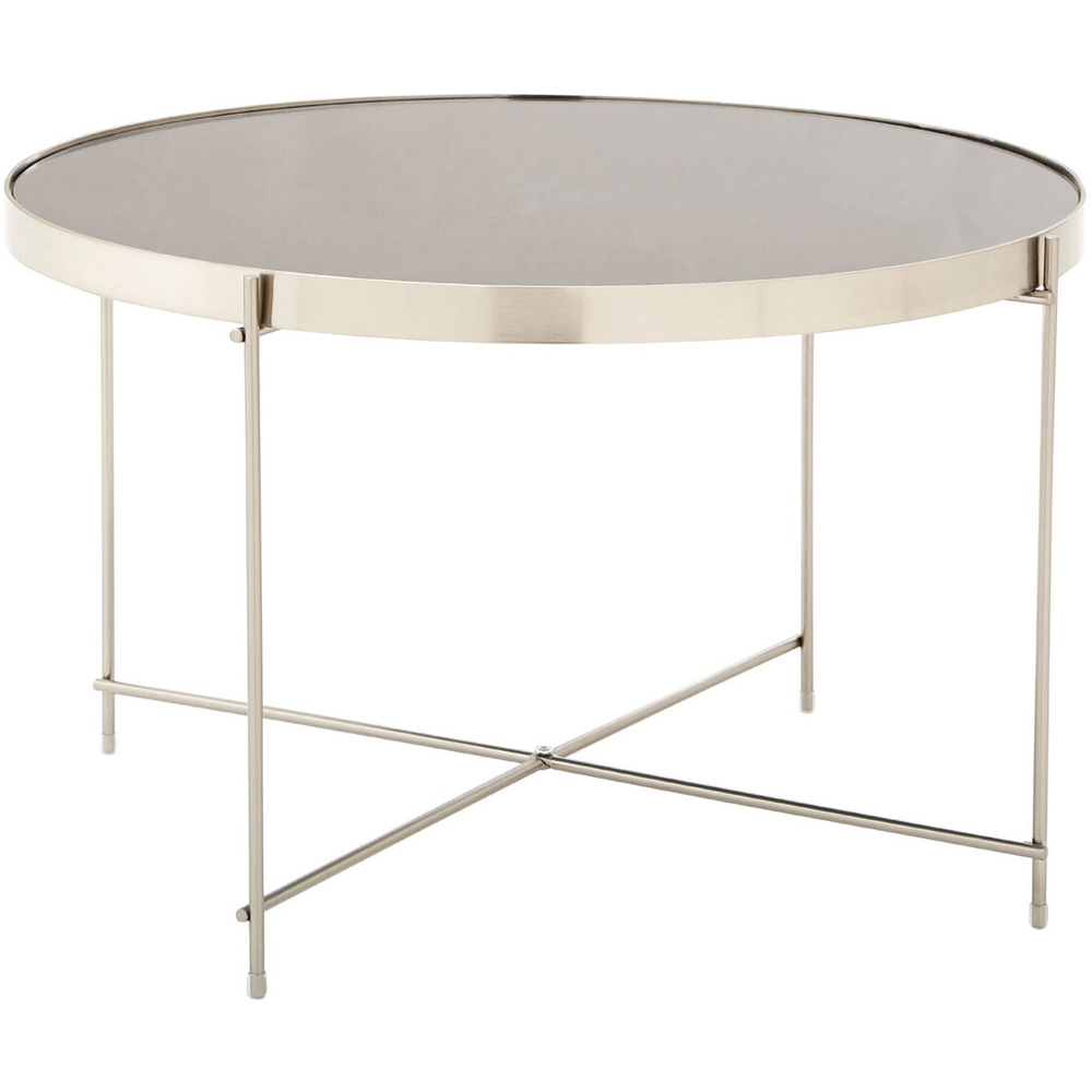 Premier Housewares Allure Grey Large Mirrored Side Table Image 2