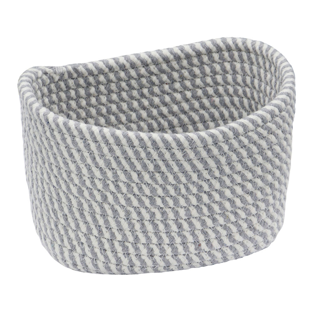 JVL Edison Rectangular Cotton Rope Storage with Handles 3 Pack Image 5