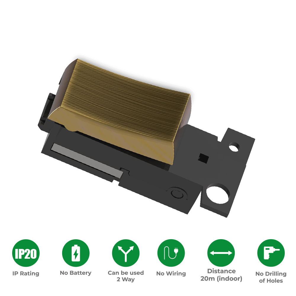 Ener-J  Smart Antique Brass Finish Wireless Grid Switch Image 5