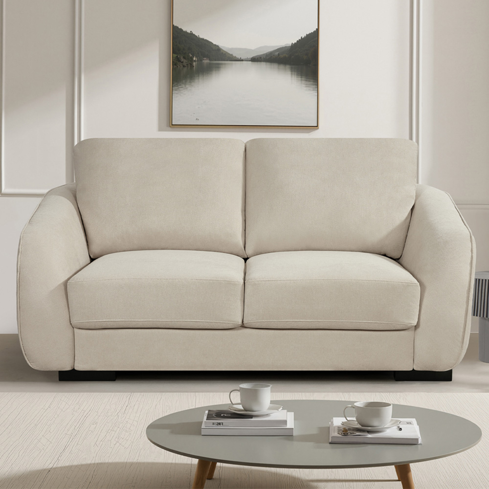 Artemis Home Fairview 2 Seater Brown Fabric Sofa Image 1