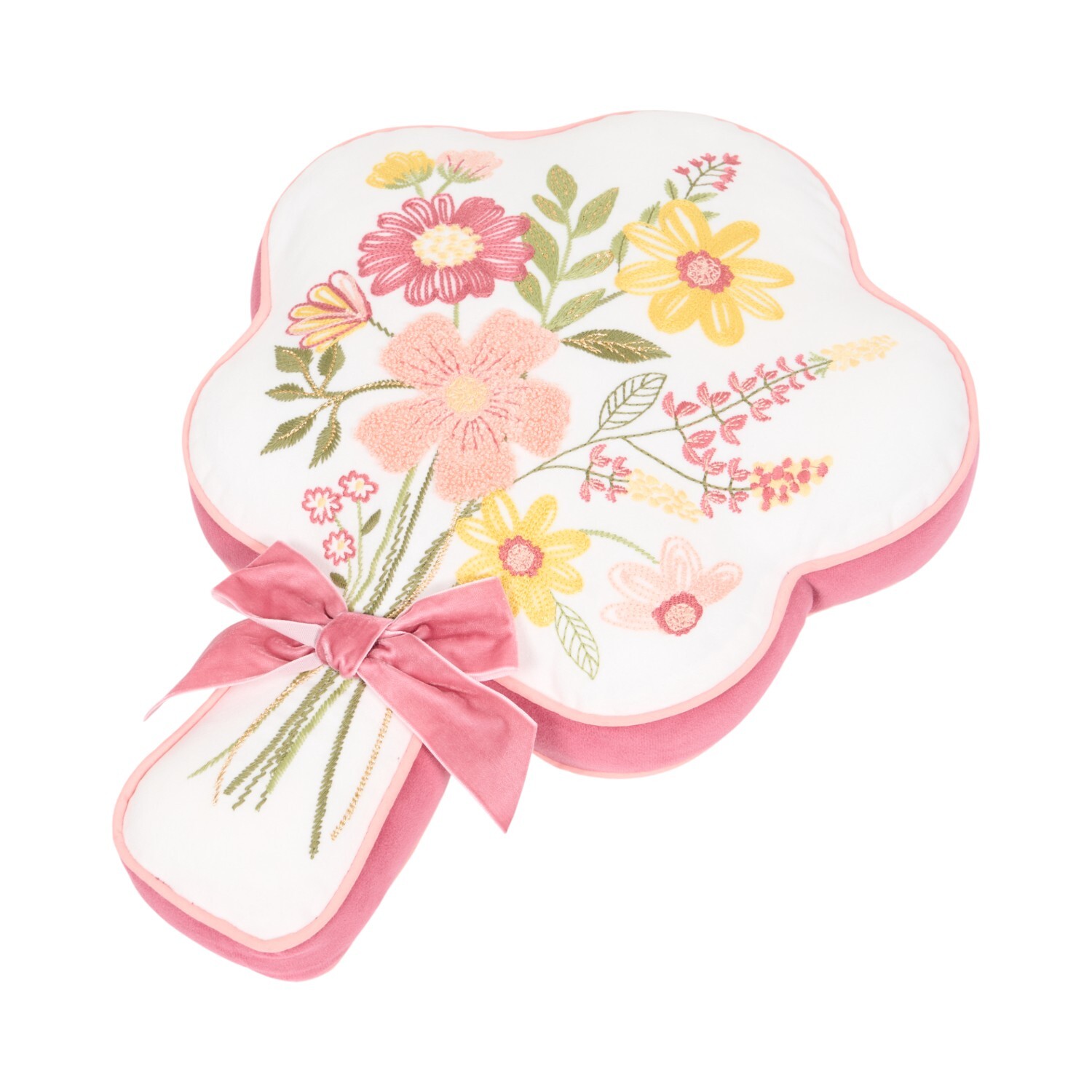 Blooming Bouquet Shaped Cushion Pink Image 3