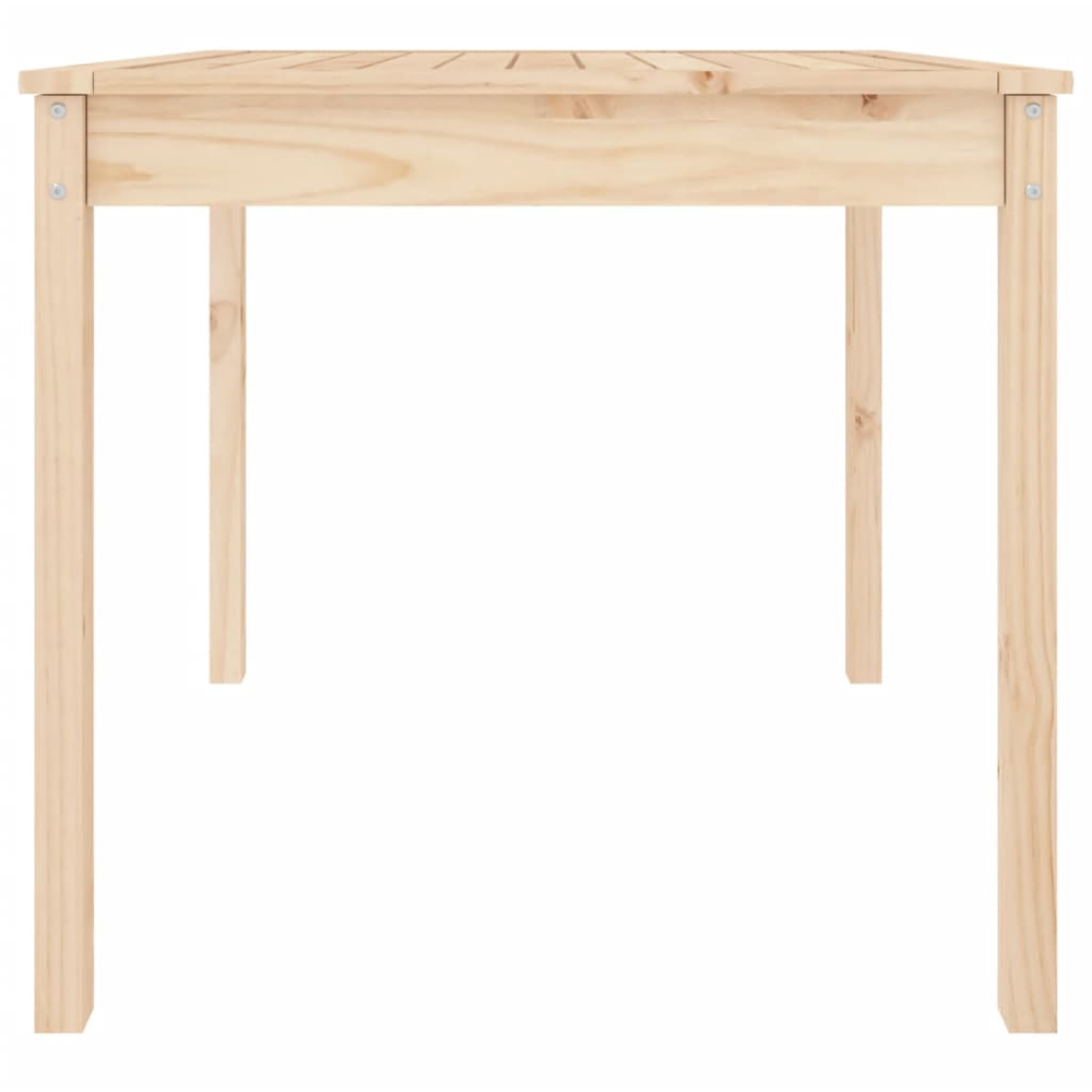 vidaXL 2 Seater Solid Pine Wood Garden Dining Table Natural Image 5