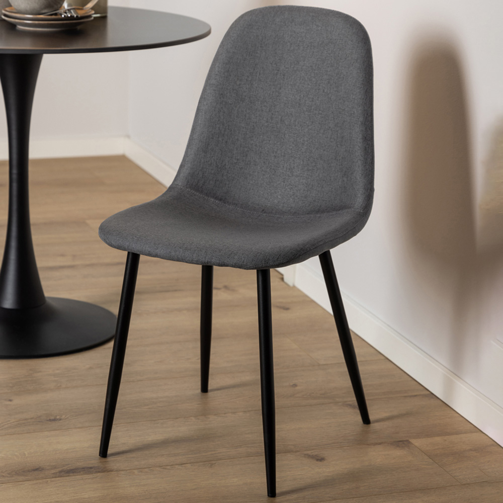 Florence Celia Set of 4 Light Grey Dining Chair Image 1