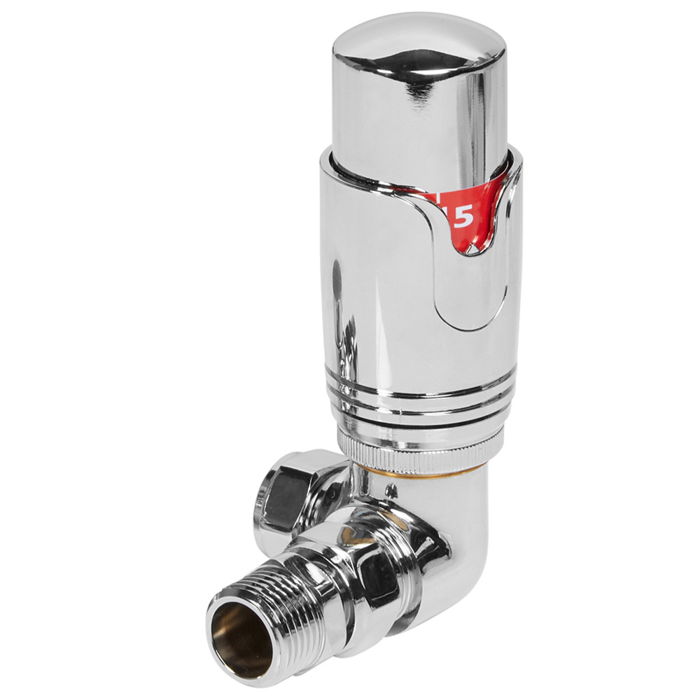 Towelrads Chrome Corner TRV and Lockshield Set 15mm x 1/2inch Image 3