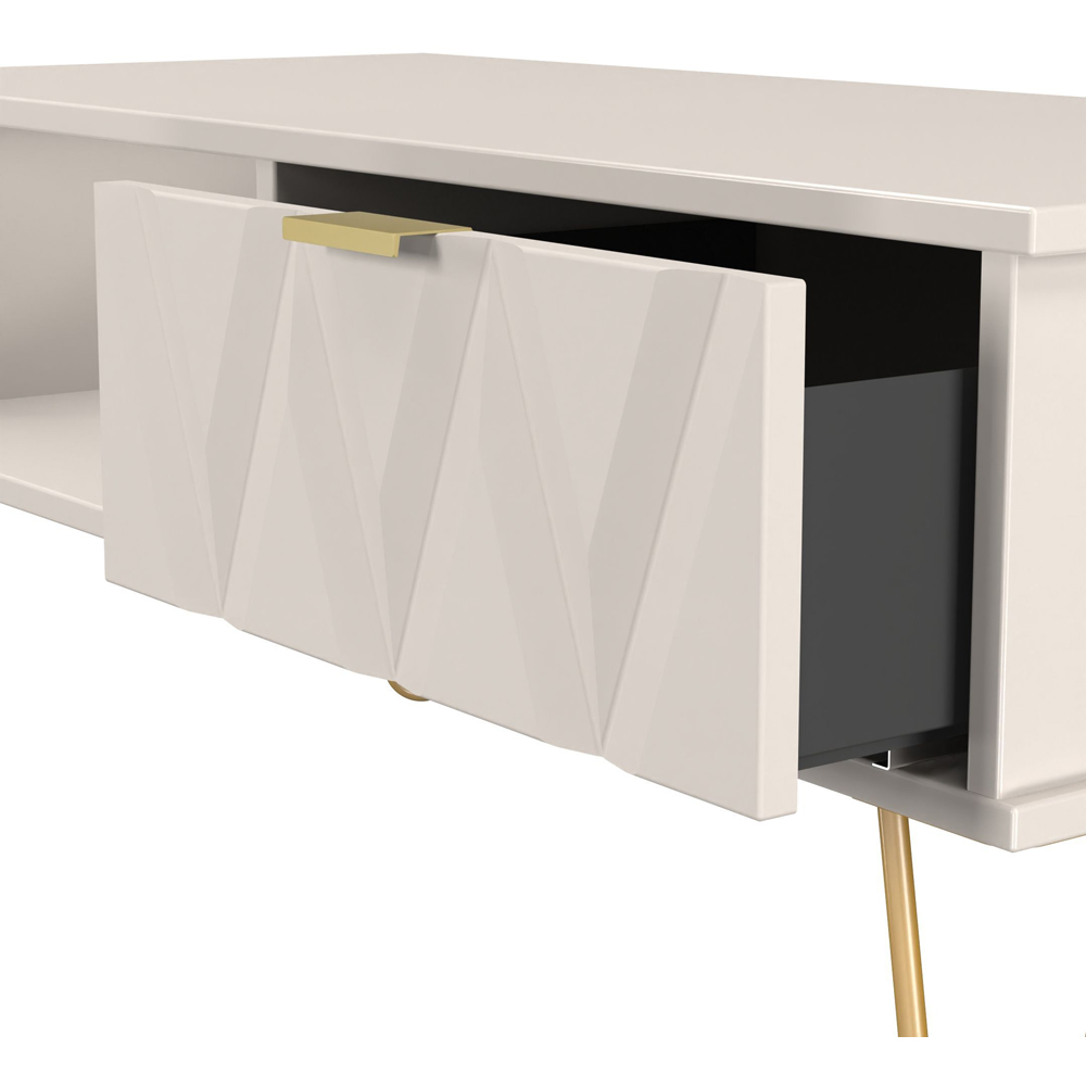 Crowndale Diamond Single Drawer Single Shelf Kashmir Matt Coffee Table Ready Assembled Image 6