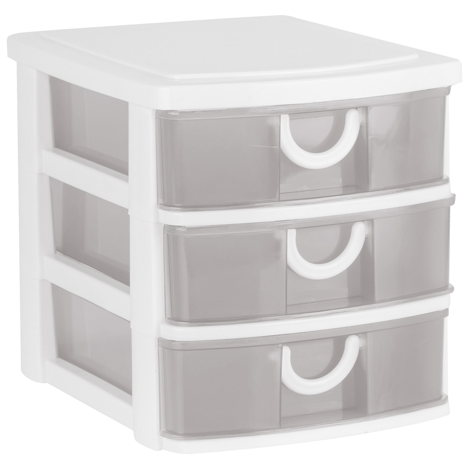 Single 3 Drawer Coloured Mini Desk Organiser in Assorted styles Image 3