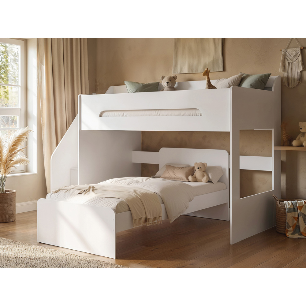 Flair Stepaside White L Shaped Bunk Bed Image 6
