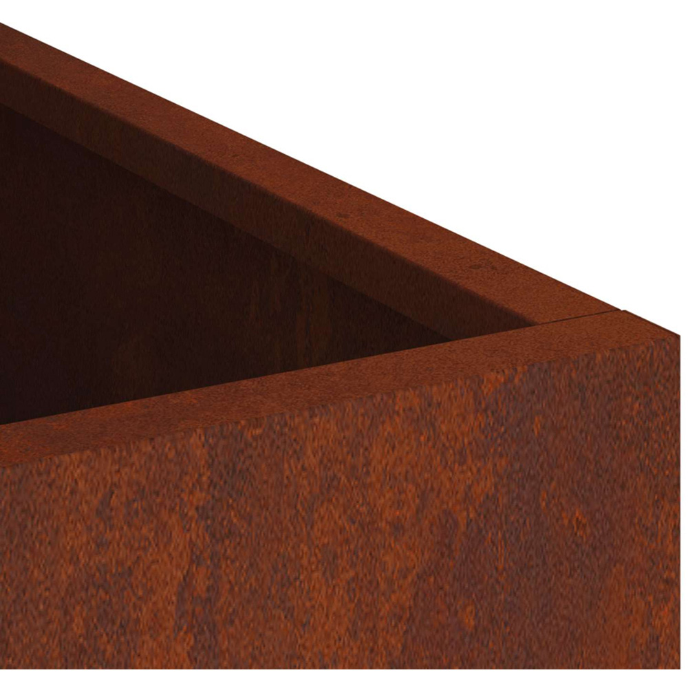 vidaXL Brown Weathering Steel Garden Planter 40 x 32 x 32cm Image 6