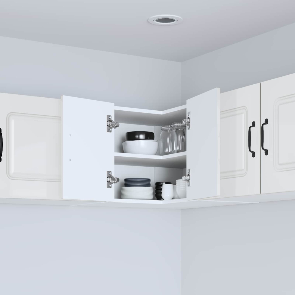vidaXL Kalmar 2 Door High Gloss White Wall Kitchen Cabinet Image 9