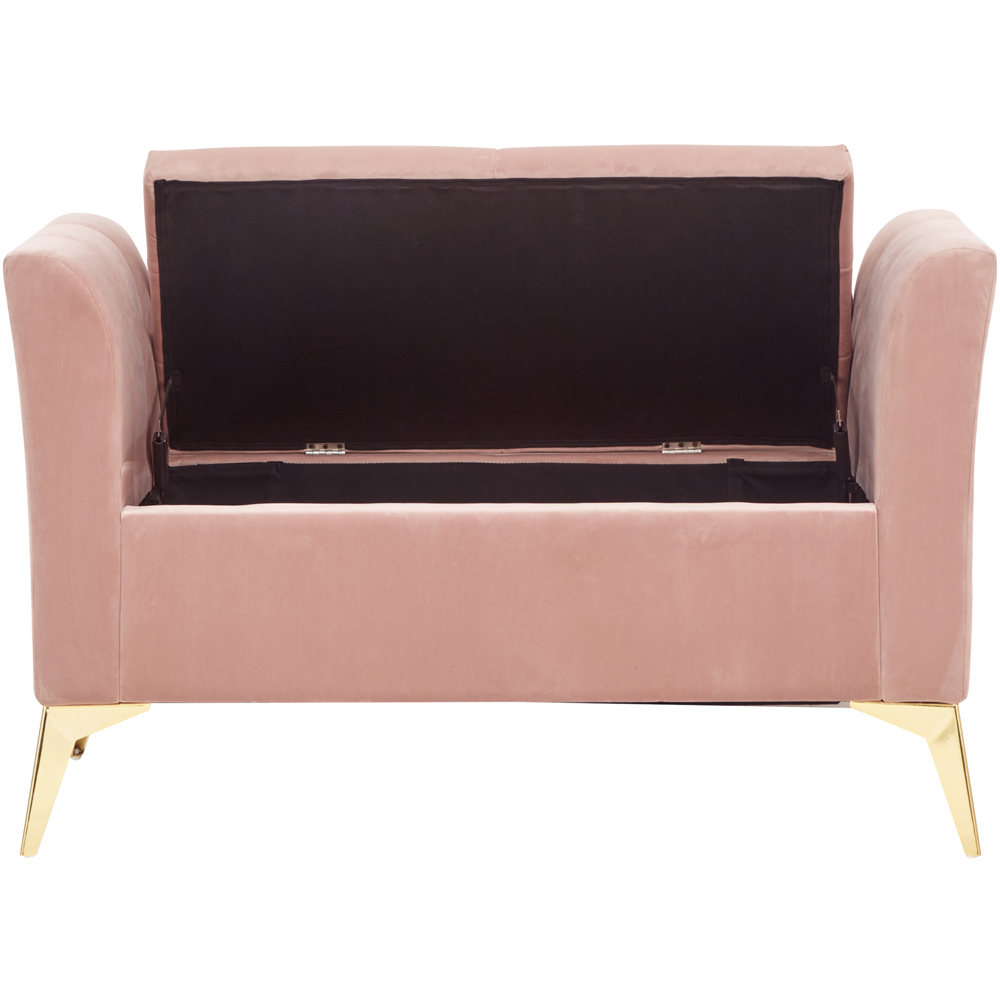 GFW Pettine Blush Pink Ottoman Storage Bench Image 4
