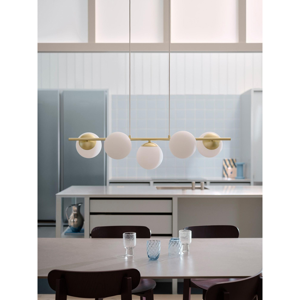 Nordlux Lilly 5-Spot Brass Pendant Light Image 6