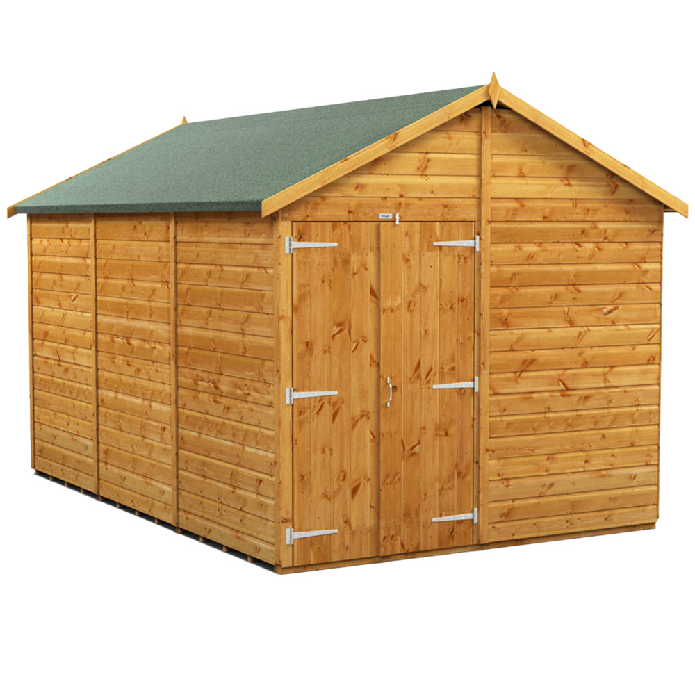 Power Sheds 12 x 8ft Double Door Apex Wooden Shed Image 1