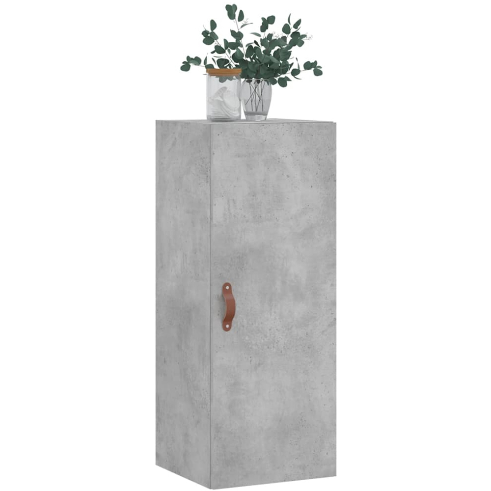 vidaXL Single Door Concrete Grey Wall Mounted Narrow Cabinet Image 4
