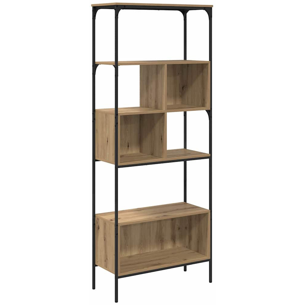 vidaXL 7 Shelf Artisan Oak Bookcase Image 2