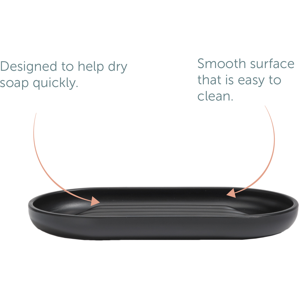 ReBorn Dark Grey Recycled Plastic Soap Dish Twin Pack Image 8