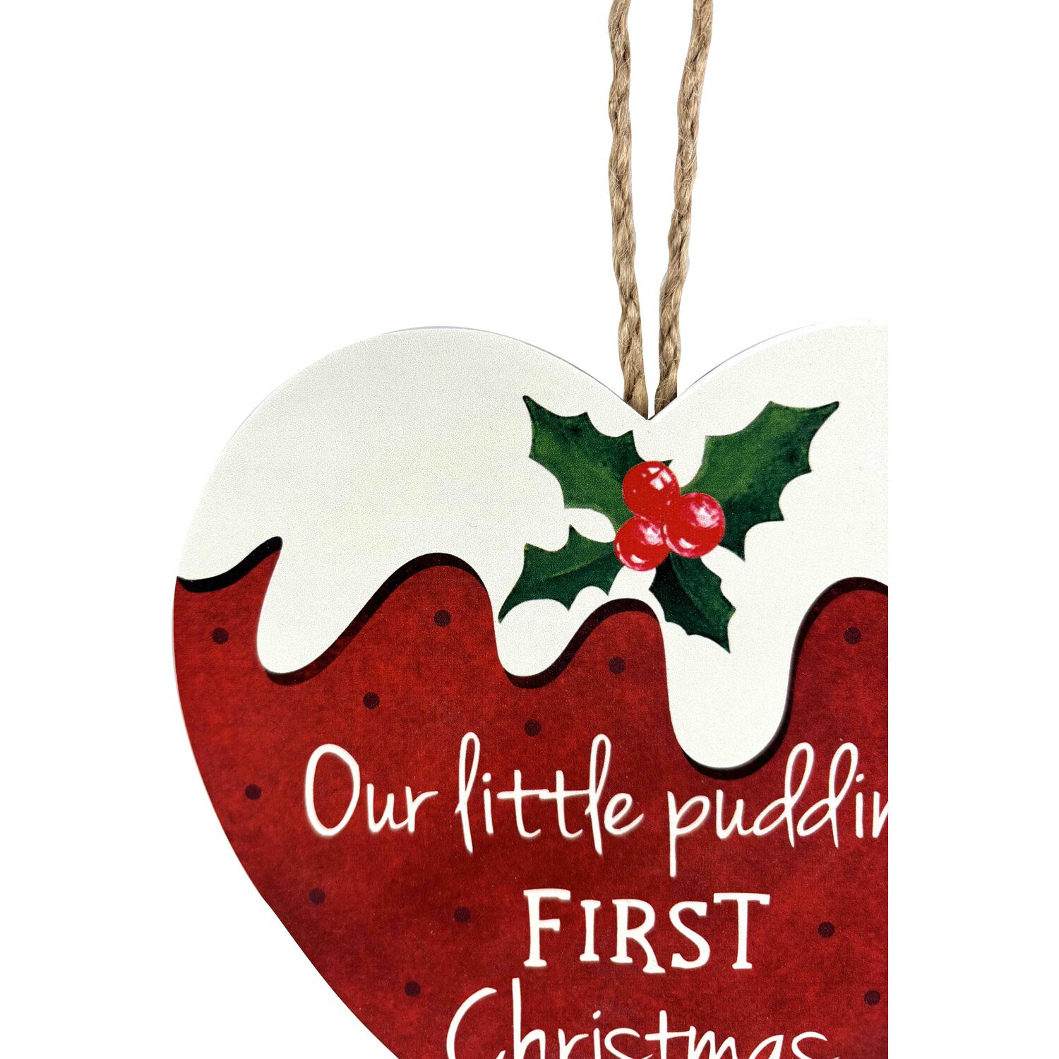 Little Puddings First Christmas Hanger - Red Image 3