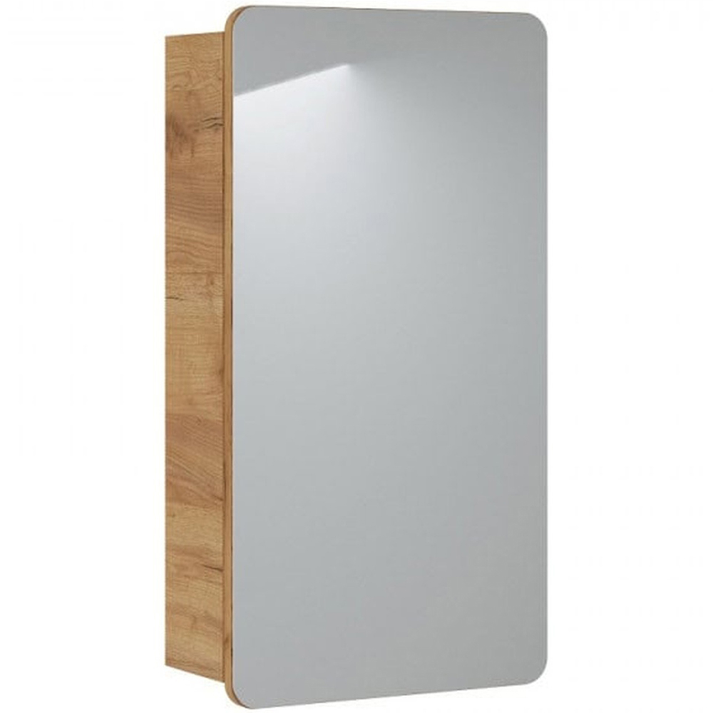 Impact Furniture Aruba White Gloss and Oak Wotan 4 Piece Floating Bathroom Furniture Set Image 2