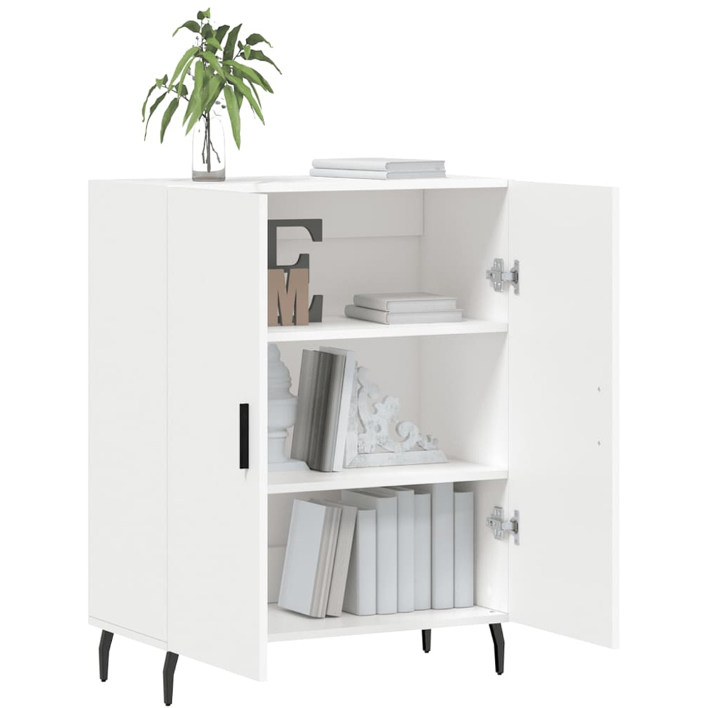vidaXL 2 Door White Sideboard Image 4