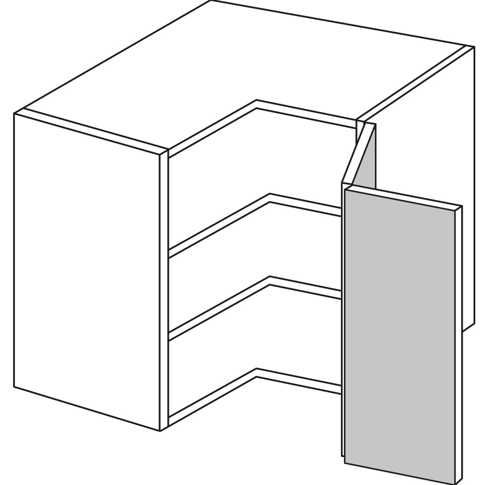wilko Smooth Matt Shaker White L Corner Wall 630 x 630mm Image 1