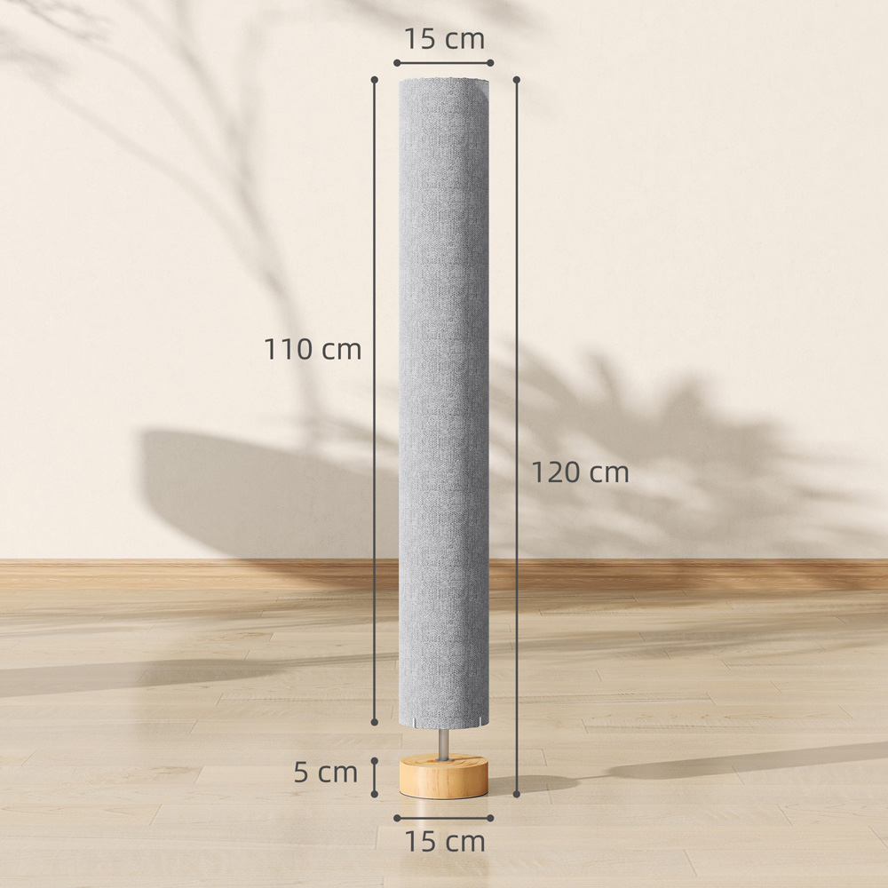 HOMCOM Grey LED Floor Lamp with 3 Colour Temperatures Image 9