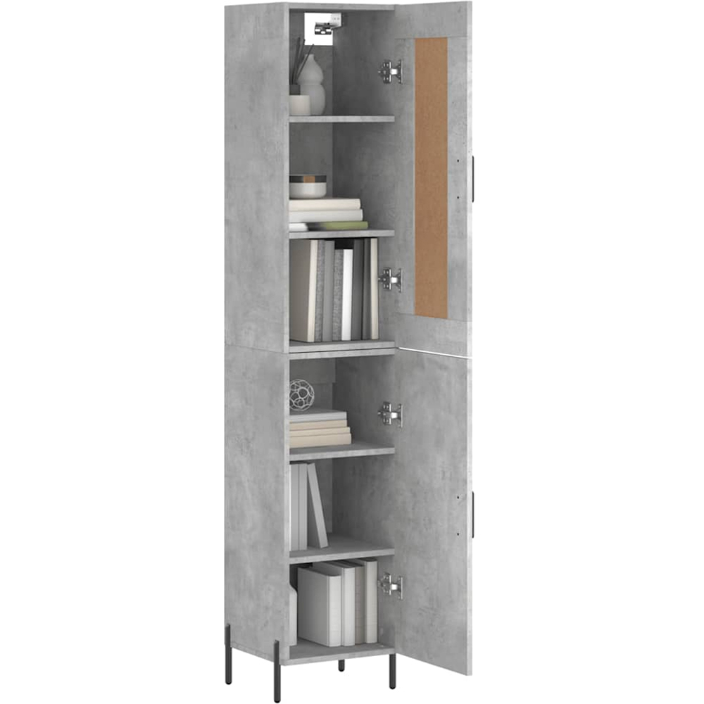 vidaXL 2 Door Concrete Grey Highboard Image 3