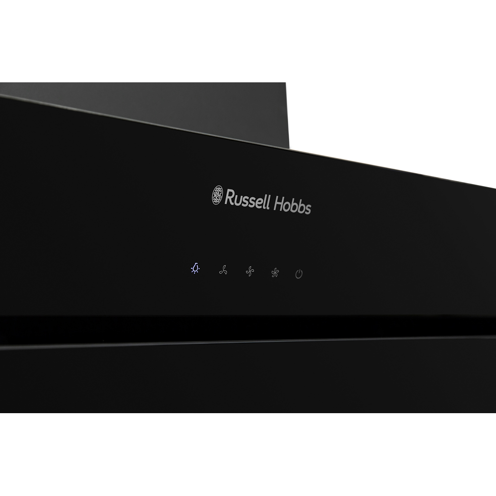 Russell Hobbs RHGCH902B-M Wide Angle Black Glass Chimney Cooker Hood 90cm Image 6
