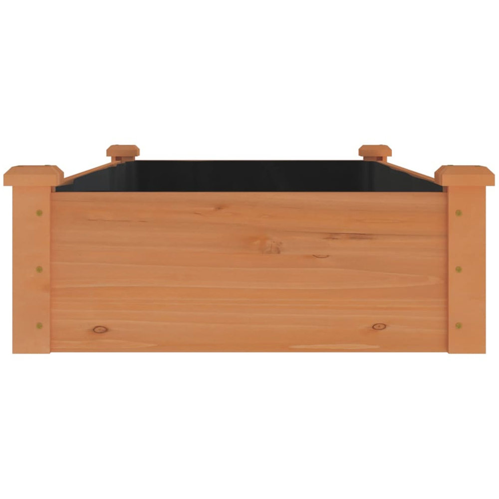 vidaXL Brown Fir Wood Raised Garden Bed with Liner 25 x 120 x 60cm Image 4
