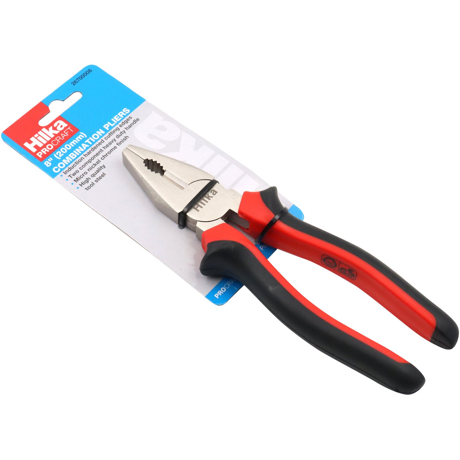 Hilka Heavy Duty Combi Pliers Black and Orange Image
