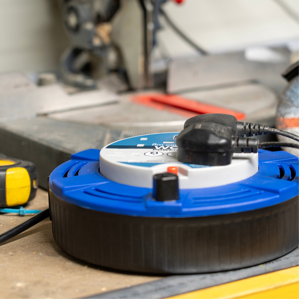 Masterplug Blue 13A 4 Socket Medium Cassette Cable Reel 8m Image 2