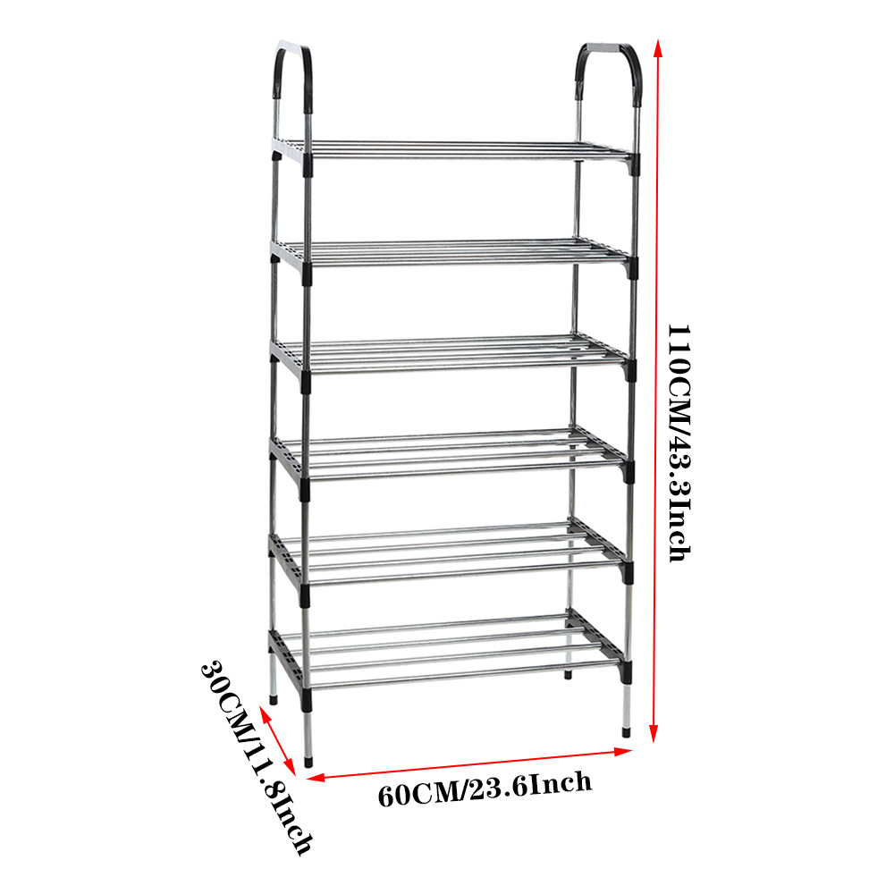 Living and Home 6 Tier Stackable Shoe Rack Organiser Image 7