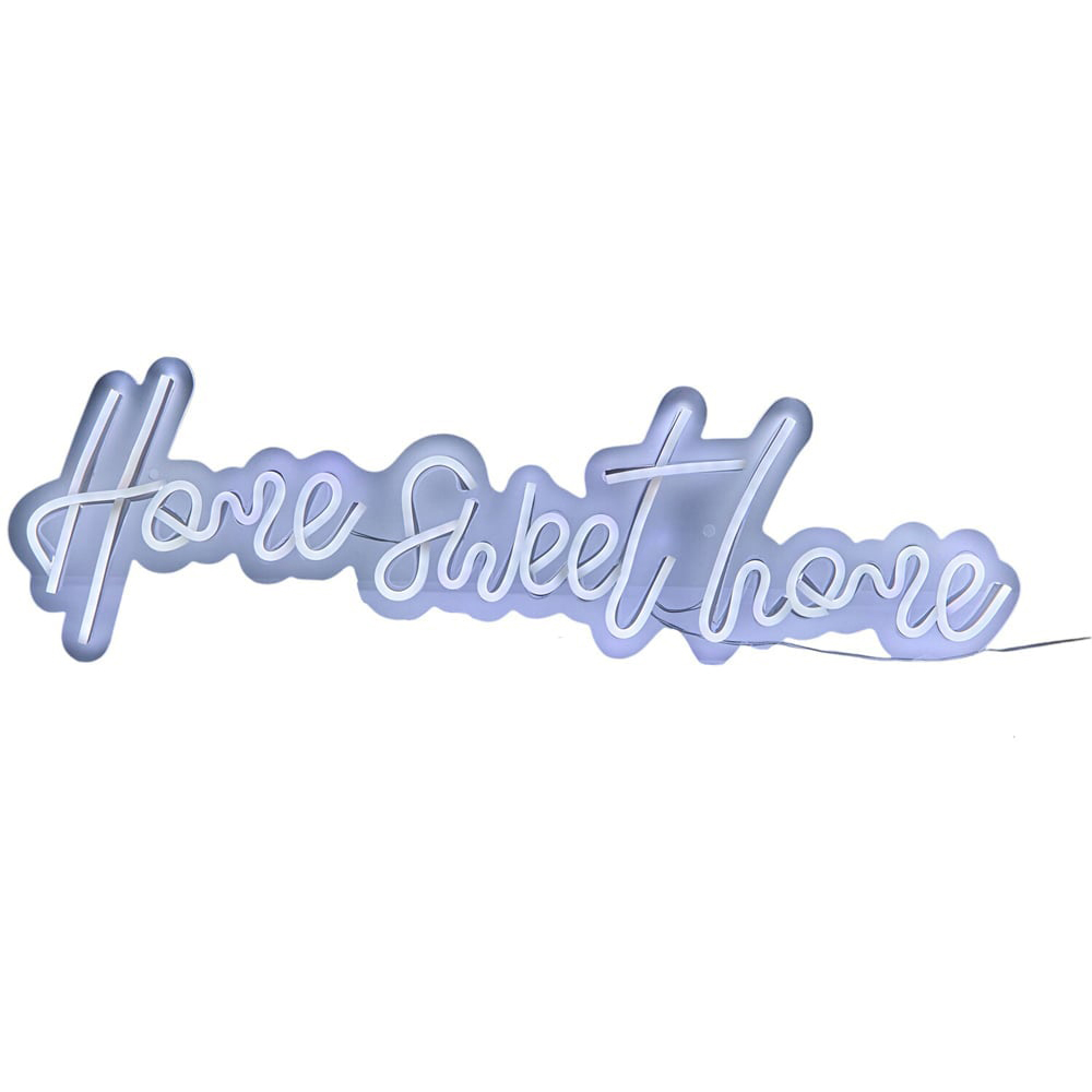 Neon Home Sweet Home Sign - White Image 2