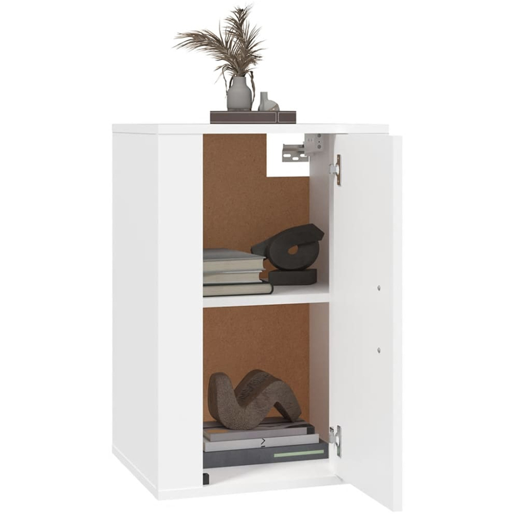 vidaXL Single Door White Wall Mounted TV Cabinet Set of 2 Image 3