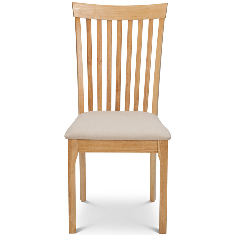 Julian Bowen Ibsen Set of 2 Light Oak Dining Chair Image 4