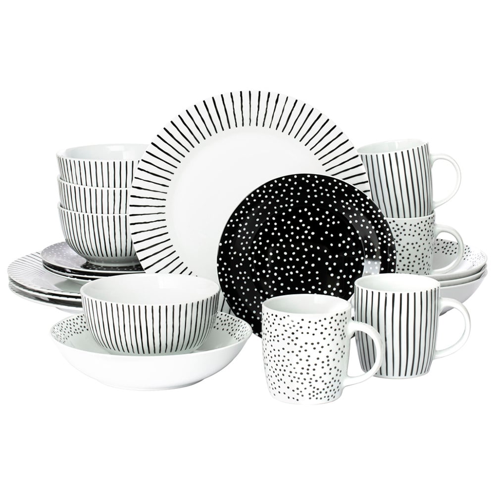 Waterside Betsy Black 20 Piece Dinner Set Image 1