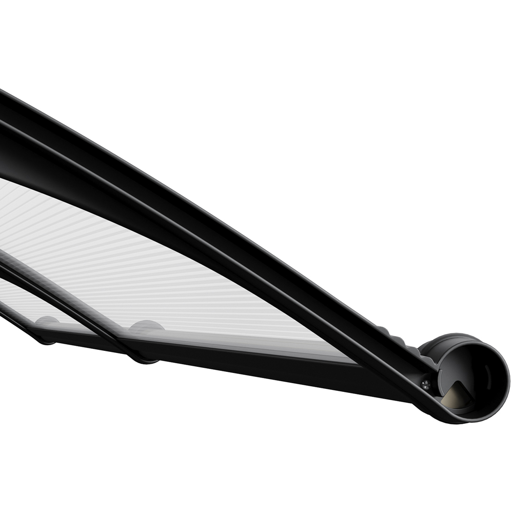 Living and Home Black Door and Window Outdoor Awning with Water Channel 2 x 1m Image 5