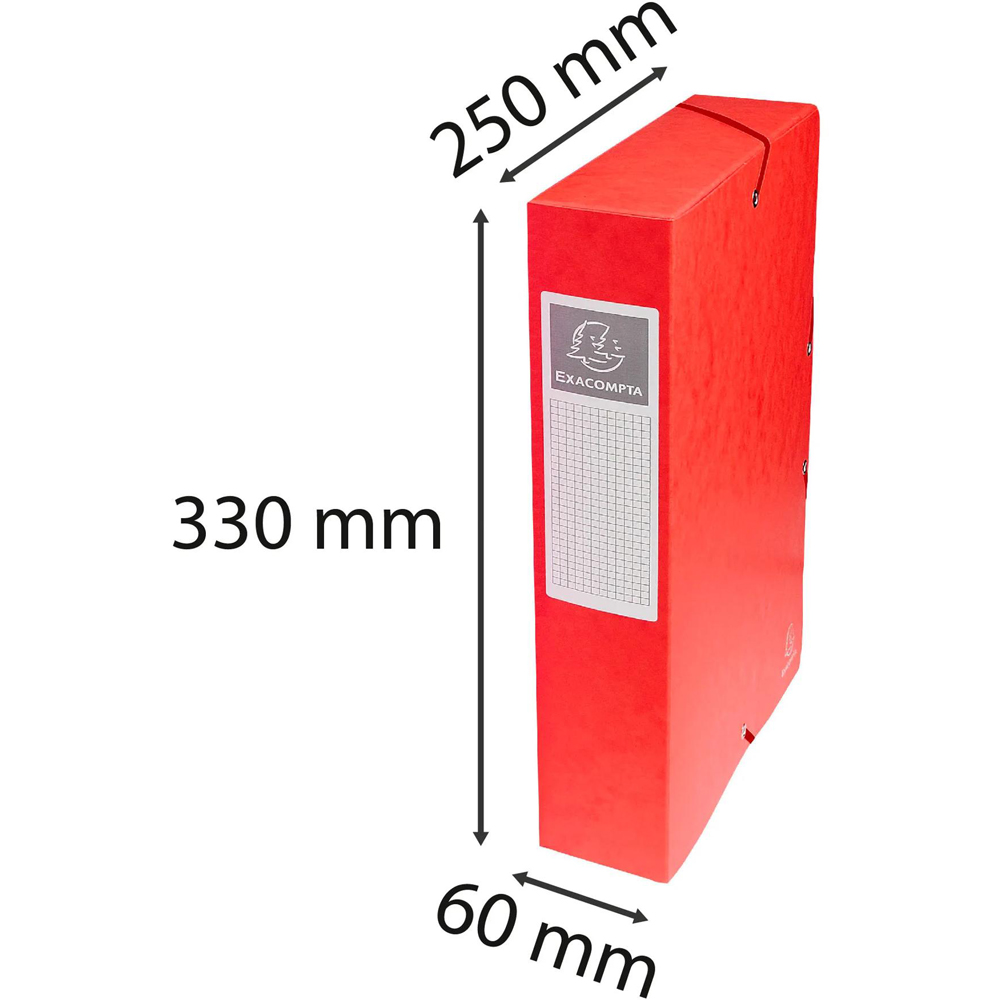 Exacopmta A4 Red Pressboard Box File 60mm 8 Pack Image 8