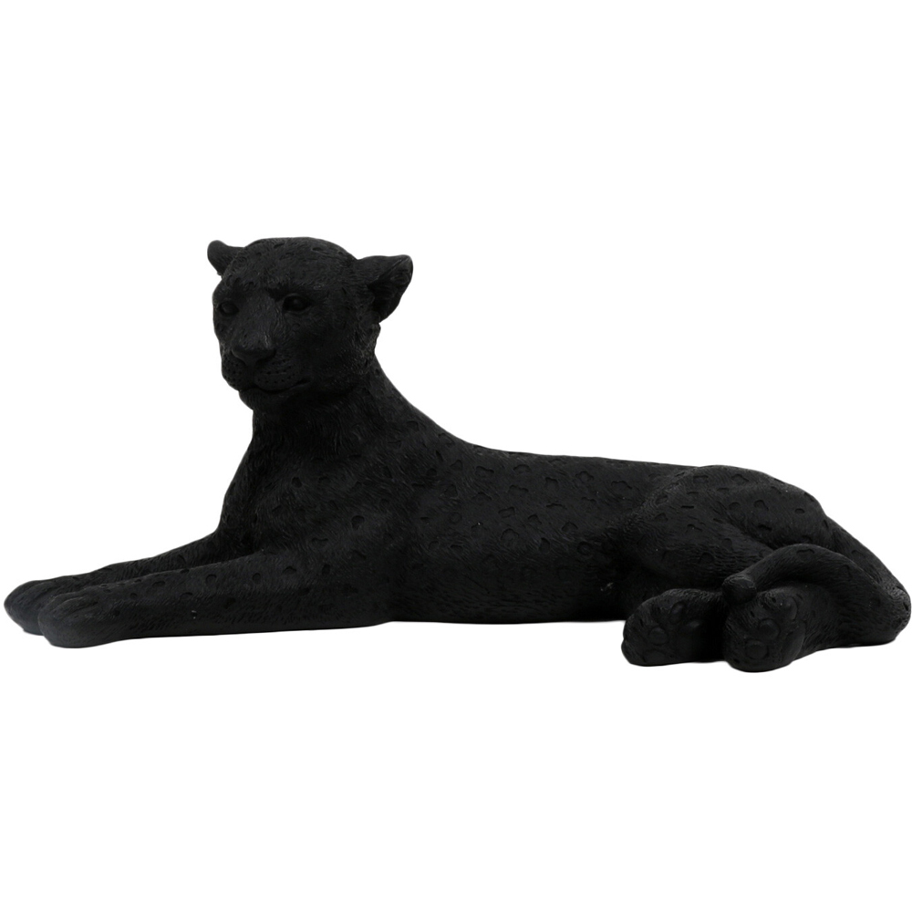 Black Laying Leopard Ornament Image 1