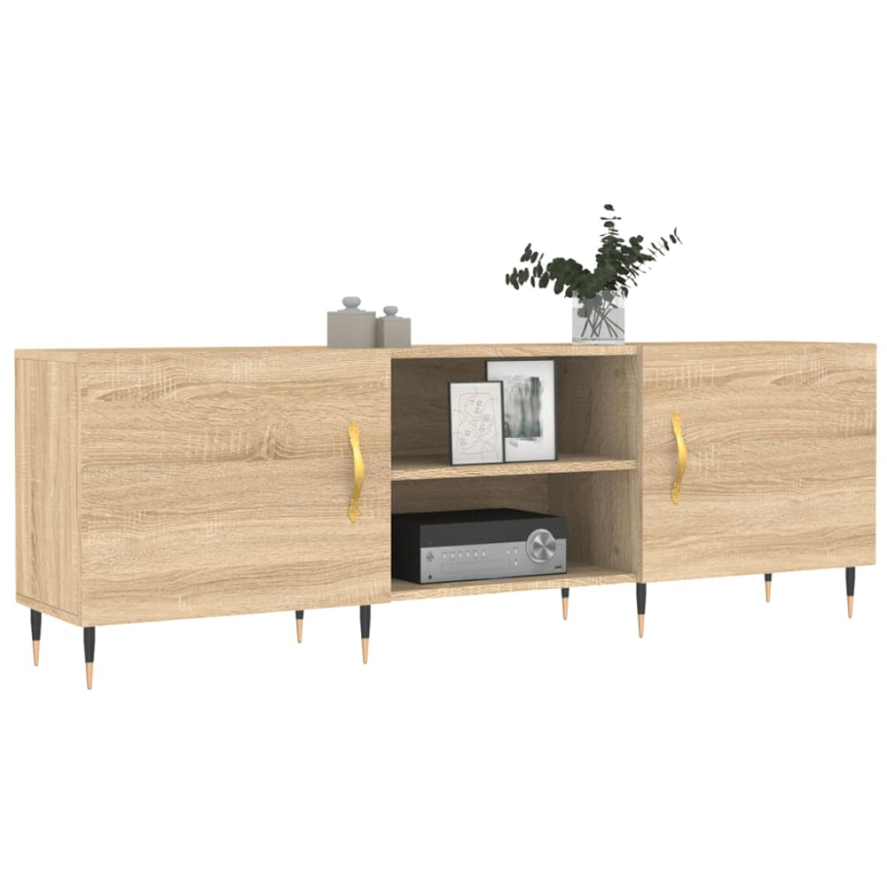 vidaXL 2 Door 2 Shelf Sonoma Oak TV Cabinet Image 3