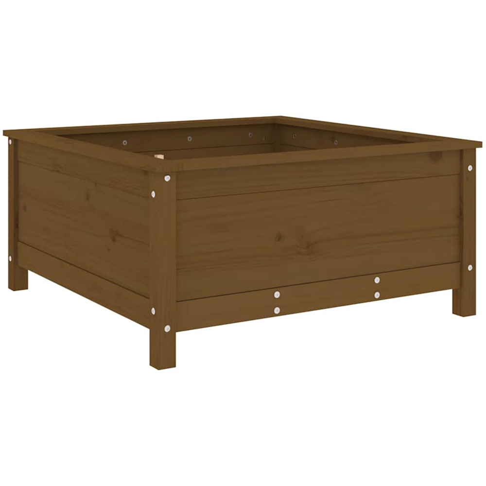 vidaXL Honey Brown Solid Pine Wood Garden Planter 39 x 82.5 x 82.5cm Image 5