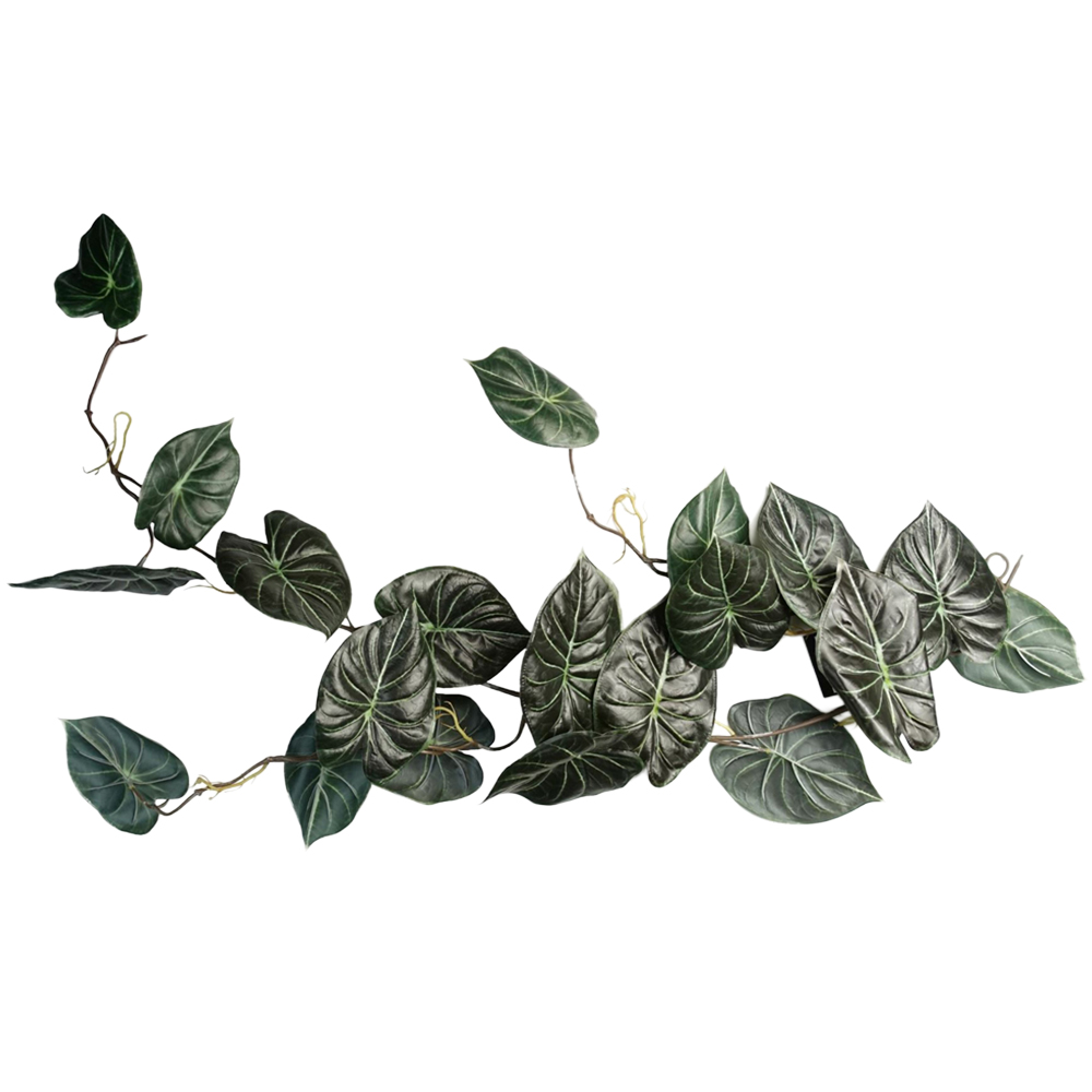 Leaf Trailing Dark Alocasia Dragon Scale Hanging Artificial Plant 4ft Image 1