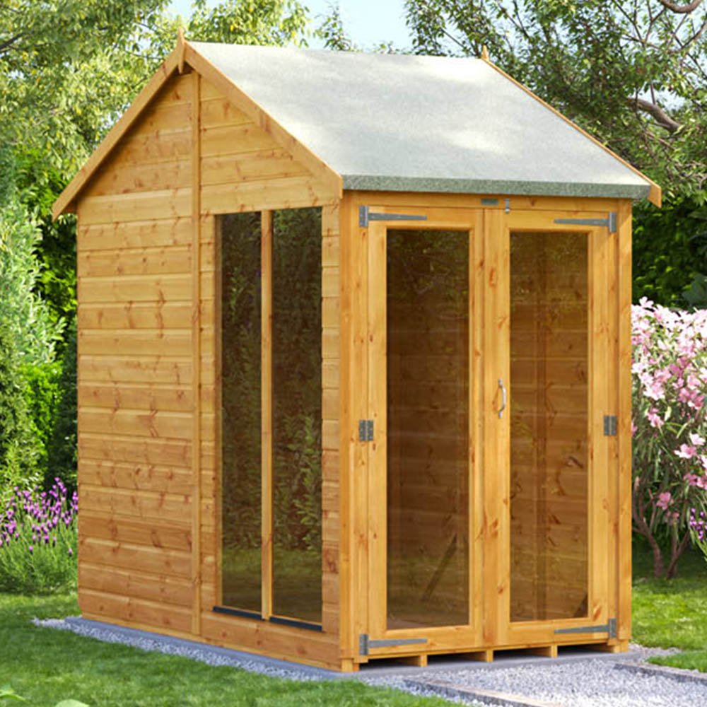Power Sheds 4 x 8ft Double Door Apex Traditional Summerhouse Image 2
