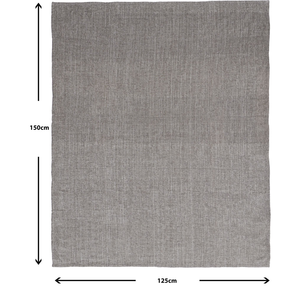 Wilko Grey Chenille Throw 125 x 150cm Image 3