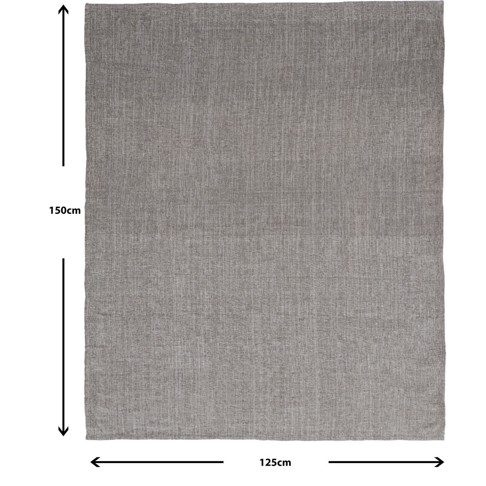 Wilko Grey Chenille Throw 125 x 150cm Wilko